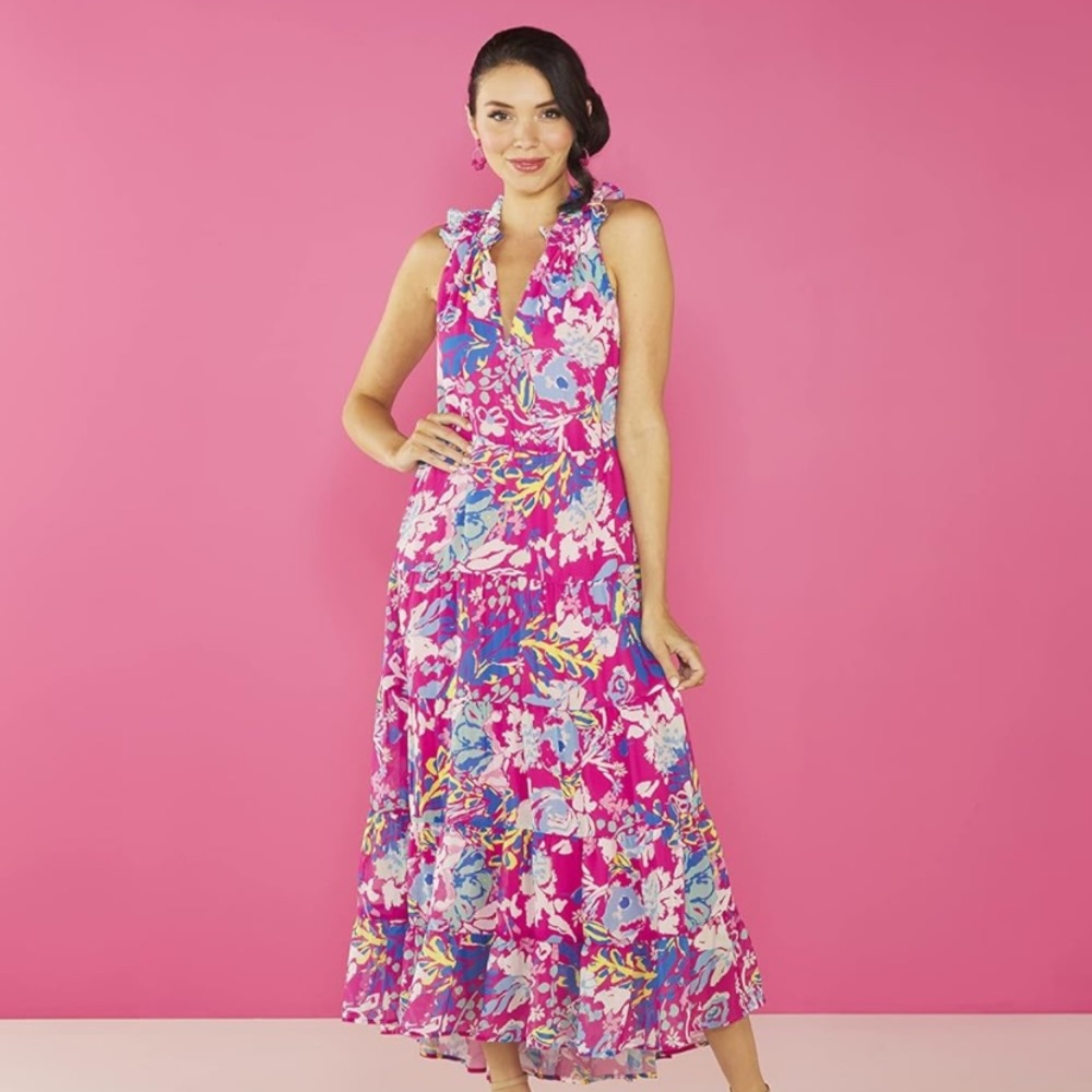 Mudpie women’s large maxi dress - pink floral